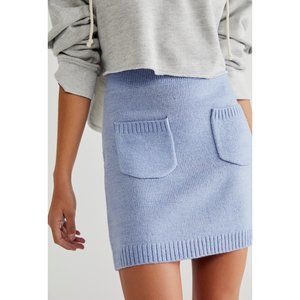 NWT Free People Solid Viola Sweater Mini / Periwinkle Combo